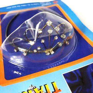 Vtg 90’s Rhinestone Dress Up Tiara on metal band
